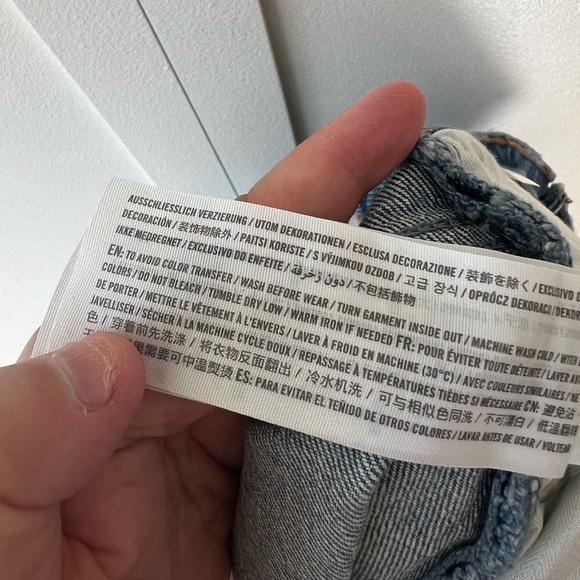 Abercrombie & Fitch NWT Mom Short‎ High Rise Curve Love Jean Shorts Size 20 - Picture 11 of 12